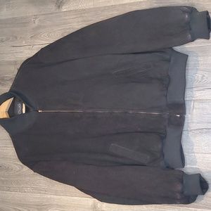 Rick Pallack R P Suede Leather Jacket Black Made in‎ USA Men's 48 XXL